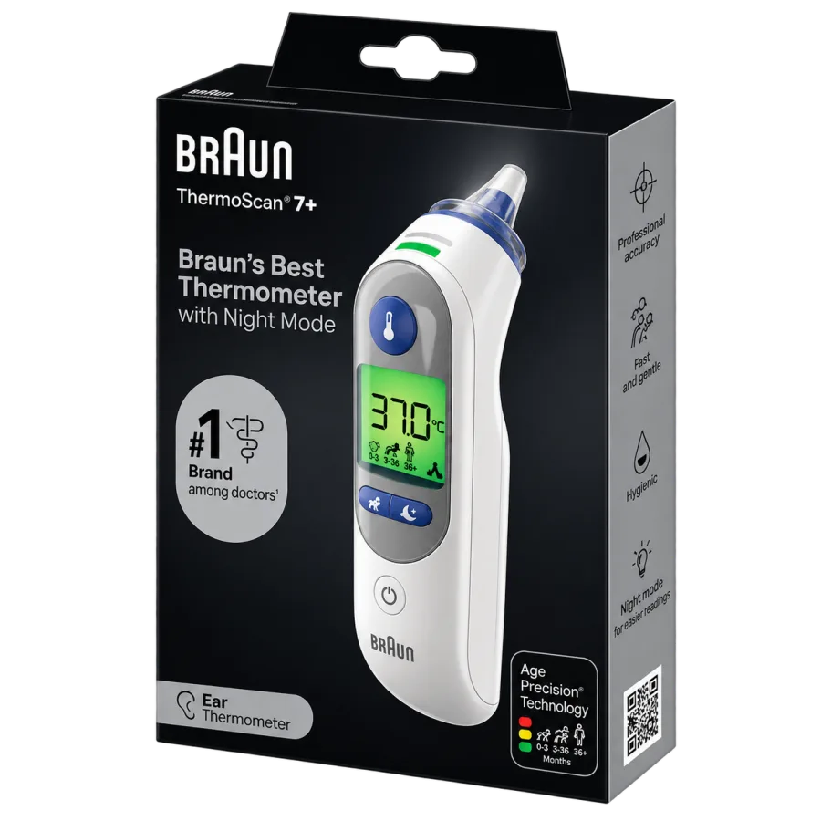 جهاز قياس الحرارة من الأذن Braun 7plus